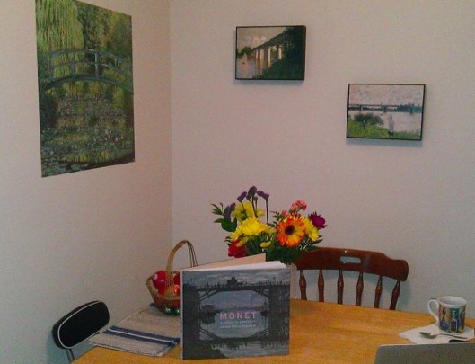 Monet art work and book