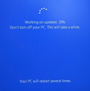 windows 10 feature update blue screen